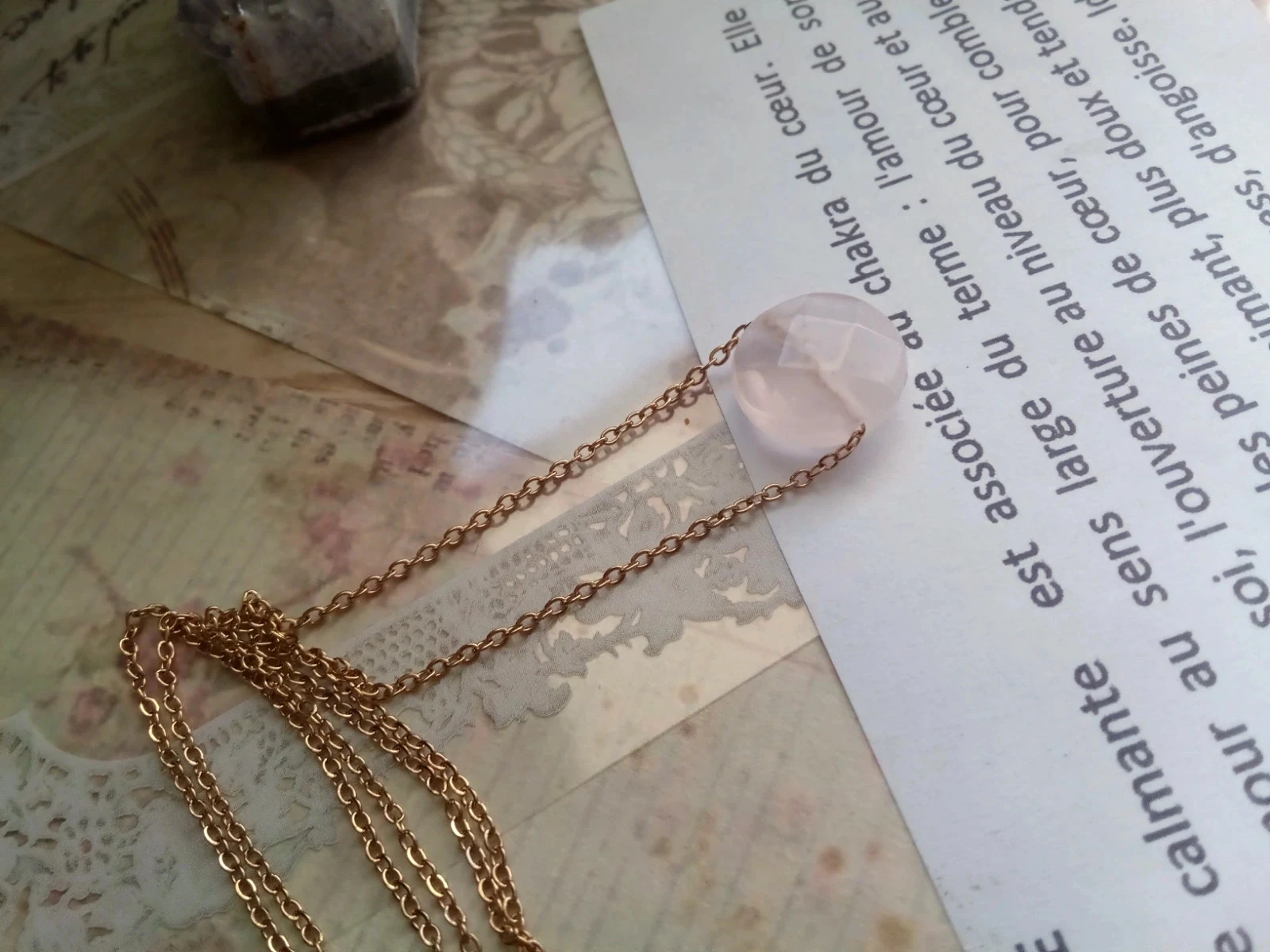 Collier de quartz rose – photo 5